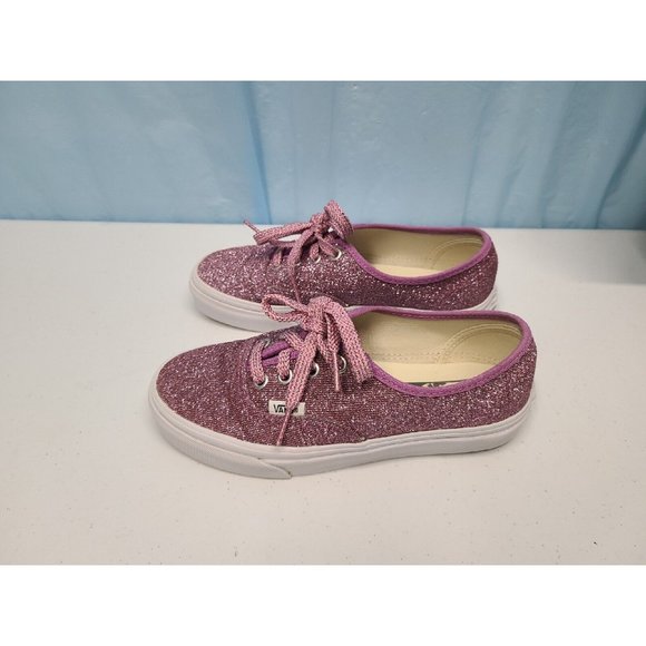 VANS OFF THE WALL Women's Lavender Authentic Glitter Sneakers Shoes size 5 - Picture 3 of 9